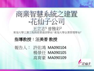 商業智慧系統之 建置 - 花 仙子公司