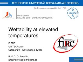Wettability at elevated temperatures