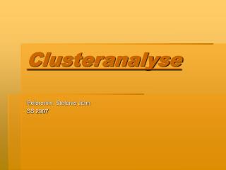 Clusteranalyse