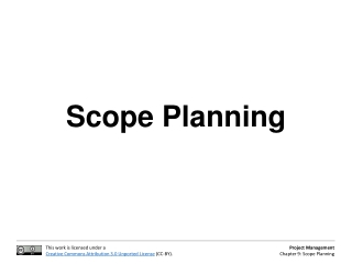 Scope Planning