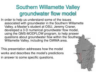 Southern Willamette Valley groundwater flow model