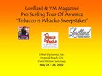 Lorillard YM Magazine Pro Surfing Tour Of America Tobacco is Whacko Sweepstakes