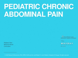 Pediatric Chronic Abdominal pain