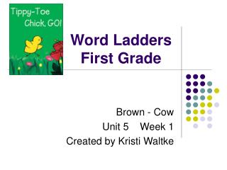 Word Ladders First Grade