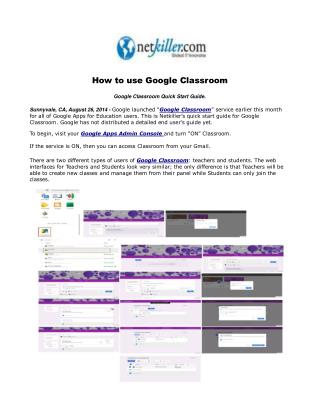 How to use Google Classroom