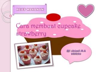 cara membuat cupcake strawberry