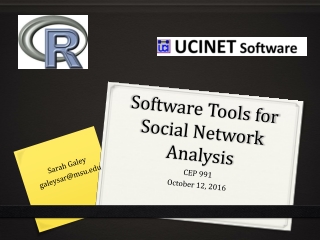 Software Tools for Social Network Analysis