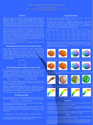 Matching 3D Shapes Using 2D Conformal Representations