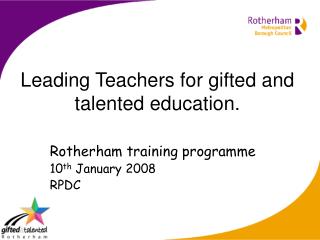 Leading Teachers for gifted and talented education.