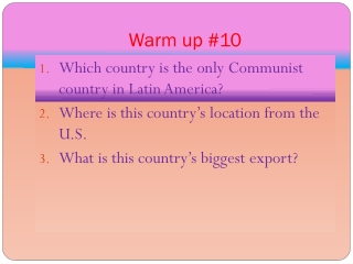 Warm up #10