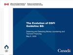 The Evolution of OSFI Guideline B8: