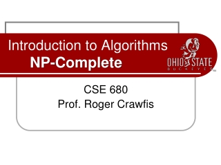 Introduction to Algorithms NP-Complete