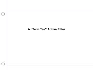 A “Twin Tee” Active Filter
