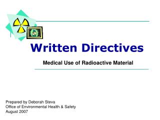 Written Directives