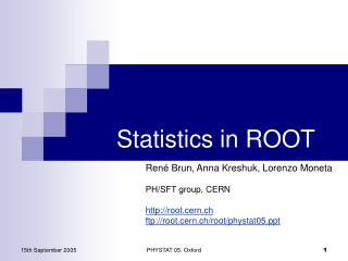 Statistics in ROOT