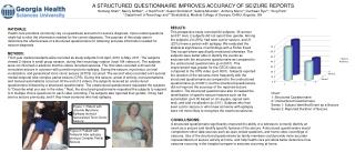 A STRUCTURED QUESTIONNAIRE IMPROVES ACCURACY OF SEIZURE REPORTS