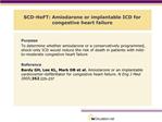 SCD-HeFT: Amiodarone or implantable ICD for congestive heart failure