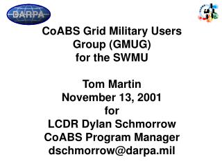 Control of Agent Based Systems