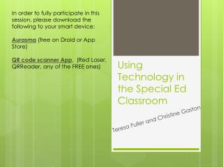 Using Technology in the Special Ed Classroom
