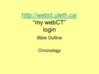 webct.uleth/ “my webCT” login