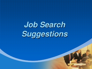 Job Search Suggestions