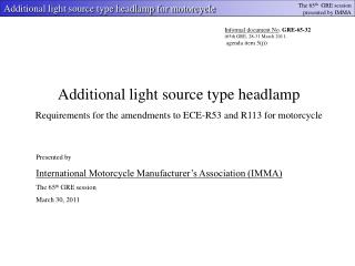 Additional light source type headlamp