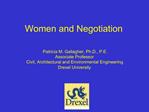 Women and Negotiation