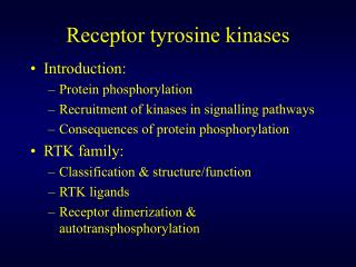 Receptor tyrosine kinases