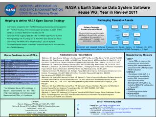 NASA's Earth Science Data System Software Reuse WG: Year in Review 2011