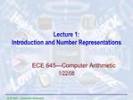ECE 645 Computer Arithmetic