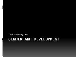 gender development ppt presentation