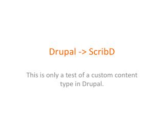 Drupal -> ScribD