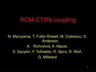 RCM-CTIPe coupling