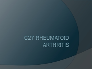 C27 Rheumatoid Arthritis