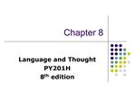 Language and Thought PY201H 8th edition