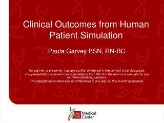Clinical Outcomes from Human Patient Simulation