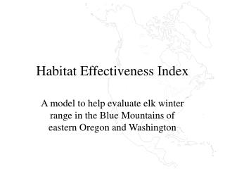 Habitat Effectiveness Index