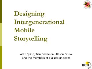 Designing Intergenerational Mobile Storytelling