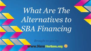 What Are The Alternatives to SBA Financing