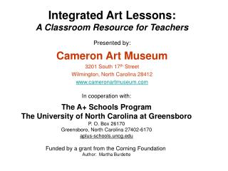 Integrated Art Lessons: A Classroom Resource for Teachers