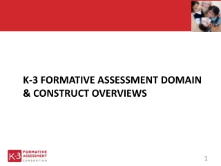 K-3 formative assessment domain & Construct overviewS