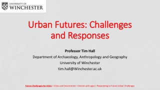 Urban Futures: Challenges and Responses