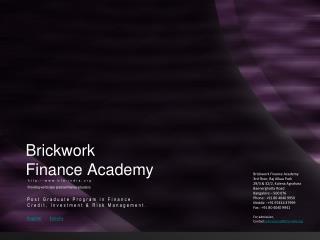 Brickwork Finance Academy:: Premier Finance Education