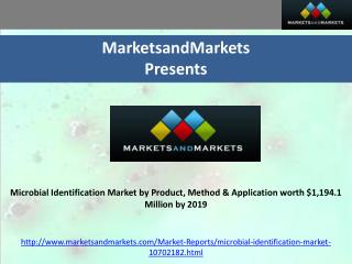 Microbial Identification Market by Product, Method & Applica