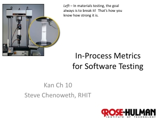 In-Process Metrics for Software Testing