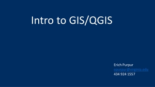 Intro to GIS/QGIS