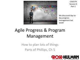 Agile Progress & Program Management