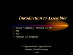 Introduction to Assembler