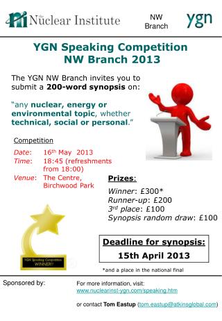 YGN Speaking Competition NW Branch 2013