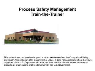 Process Safety Management Train-the-Trainer